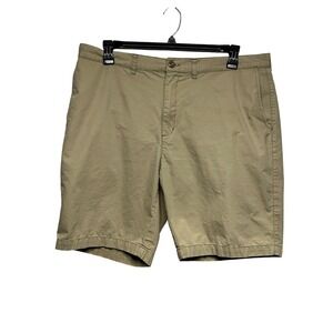 Patagonia Mens Organic Cotton Chino Shorts Khaki Tan 38 Flat Front 10 Inseam